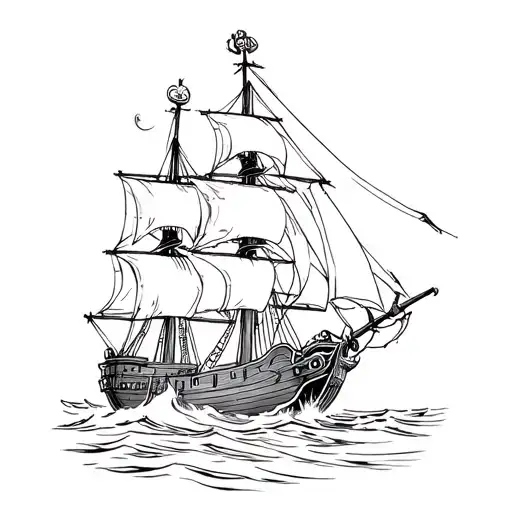 Pirate Ship Surfing A Candle