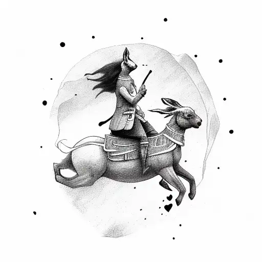 Bunny Riding A Horse