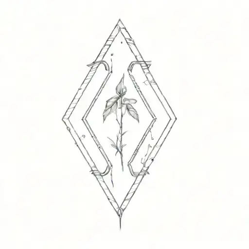 Arrow With A Plant Climbing Around It