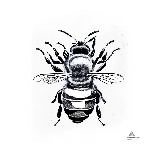 Abstract Bee Side View