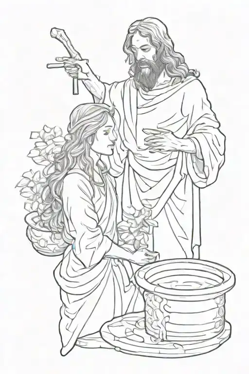 Jesus And The Woman By The Well