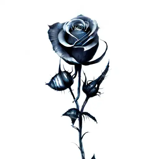 A Rose With Spider Webs