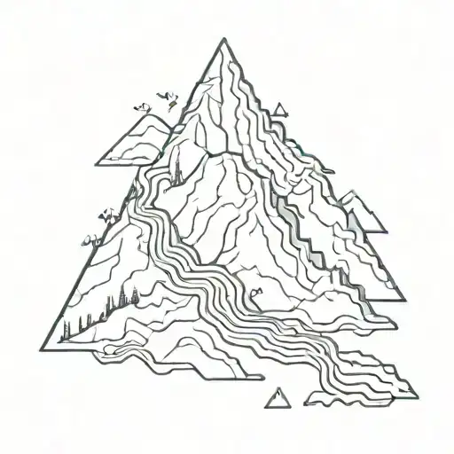A Puzzle Piece Morphing Into A Mountain Peak With A Hiking Trail Winding Up It