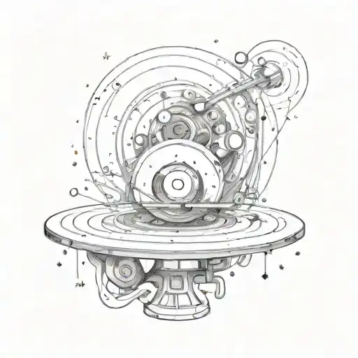 A Turntable Morphing Into A Galaxy With Stars And Planets