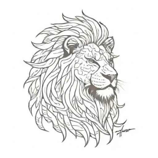 Lion With Hair That Says Yazzer