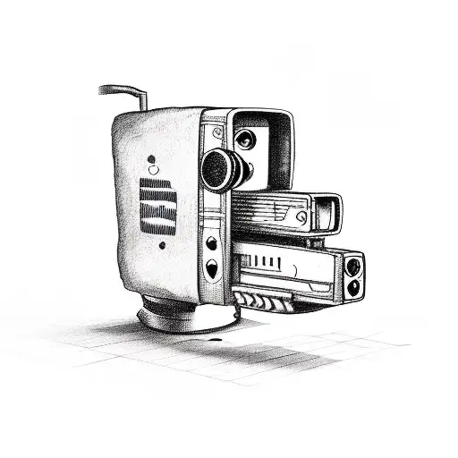 A Fine Line Bunny Holding A Movie Camera To Its Eye