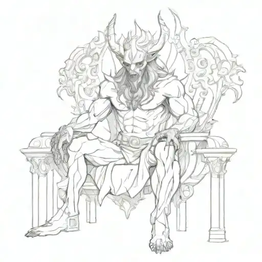 A Demon Sitting On A Throne