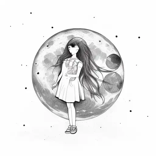 Moon With Girl On It