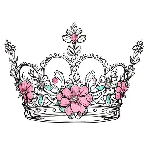 Crown But Made Entirely Out Of Flowers