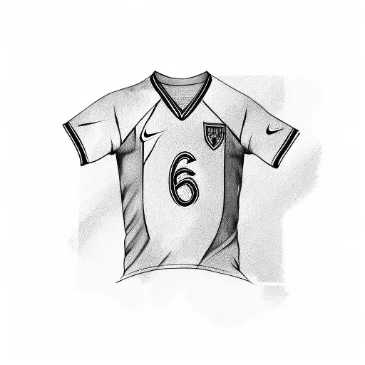 Soccer Shirt With Number 66