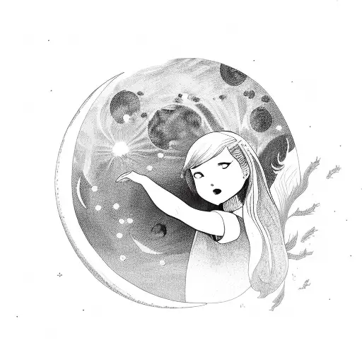 Moon With Girl On It