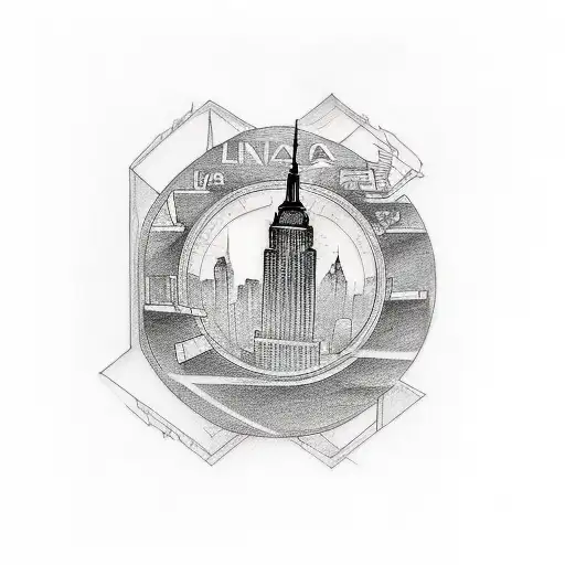 A New York Tattoo With The Name Liana Written On It