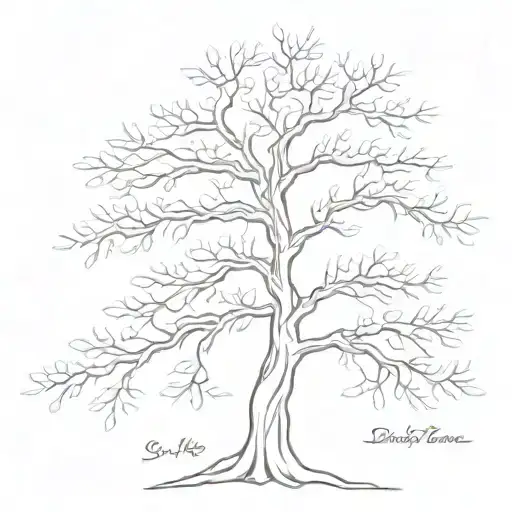 A Tree With Names Incorporated Representing The Client's