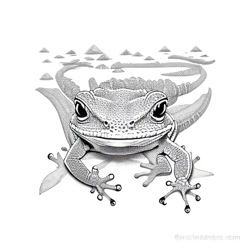 Gecko Black White