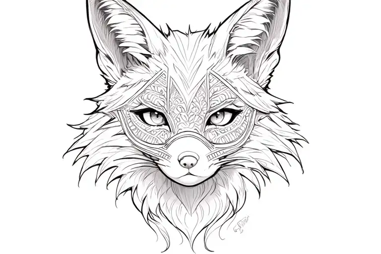 Girl Fox In A Mask