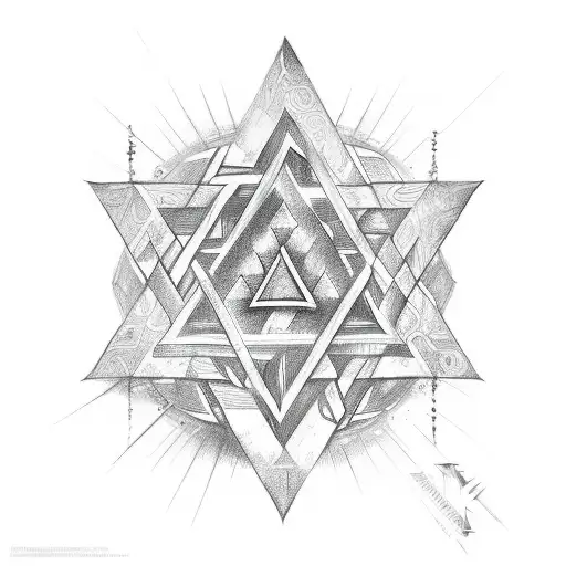 Star Of David And Tribal