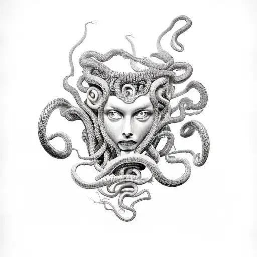 Medusa Gorgon With Cobras
