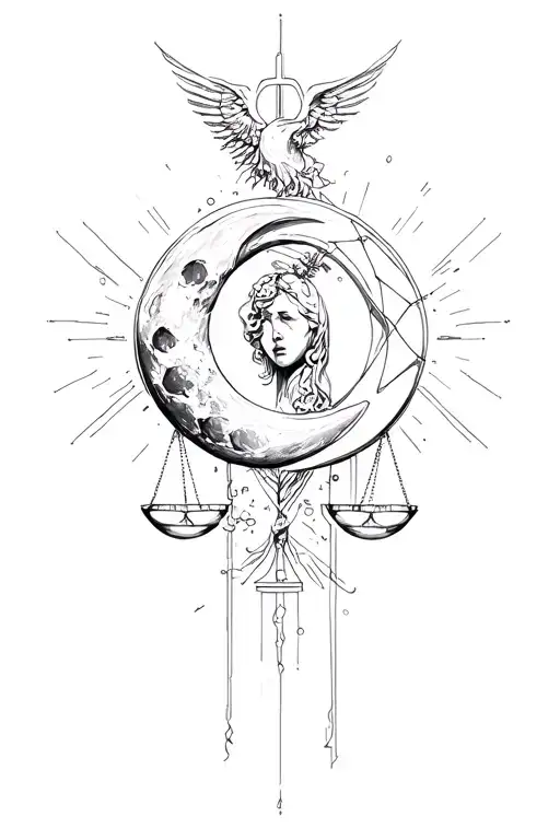 Moon And Justice Intertwined Cybersigilsm