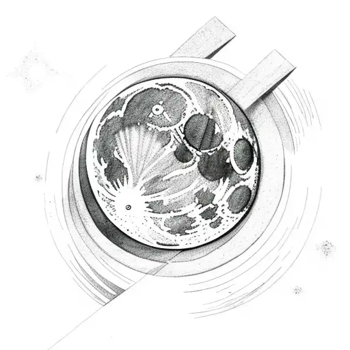 Moon With Christian Cross