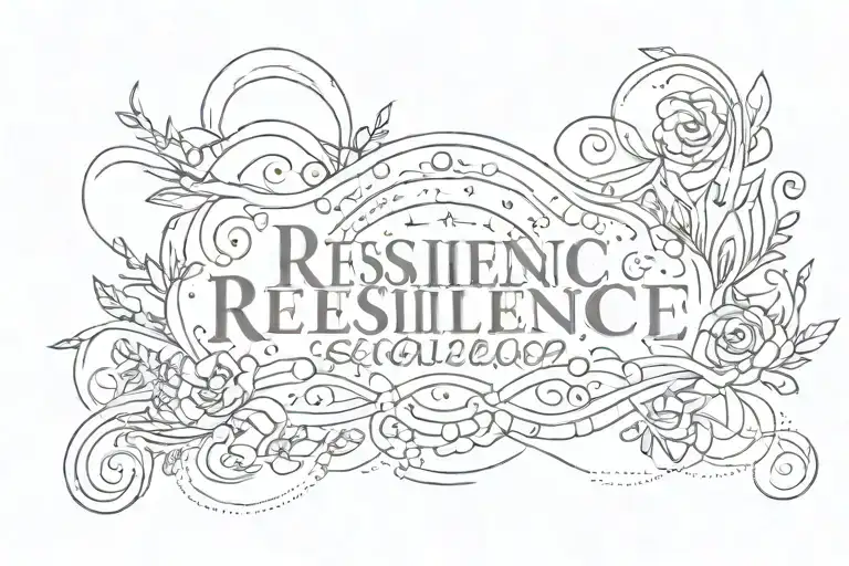Resilience Quote Written Vertically Written