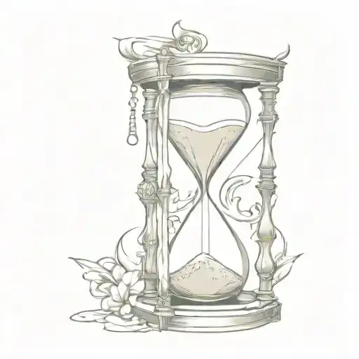 Hourglass With Death And Diamonds Incorporated Representing