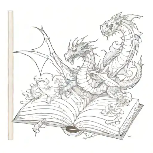 A Book With Floating Stories Of Dragons And Feries And Super Natural And Wonders