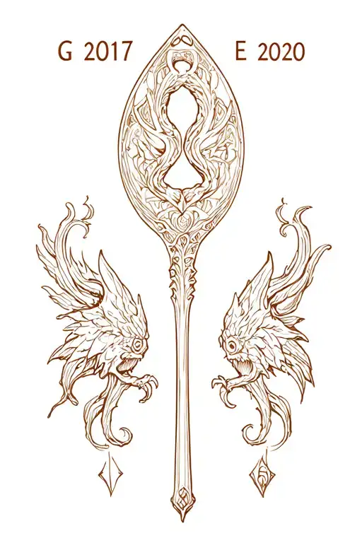 Welsh Lovespoon With G 2017 And E 2020 Incorporated