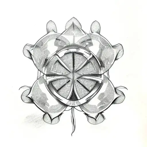 5 Leaf Clover With Pentagramm In It