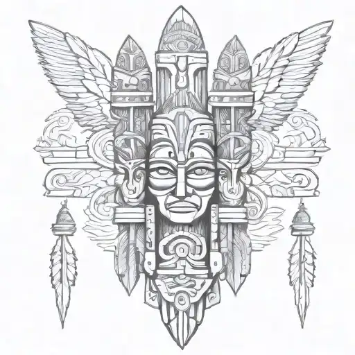 Totem Poles Hawaii Inspired