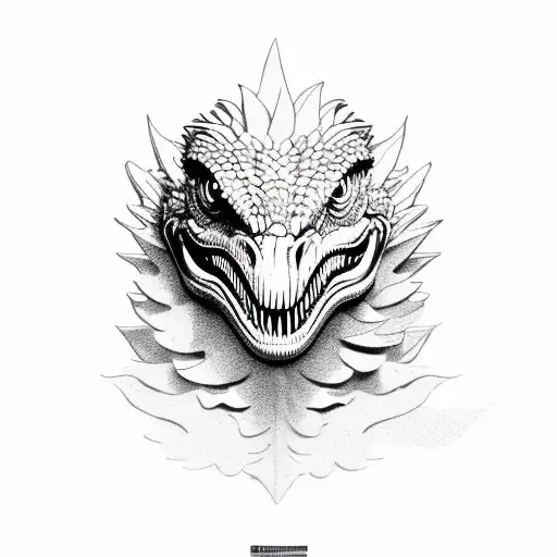 Combine A Velociraptor With A Floral Design