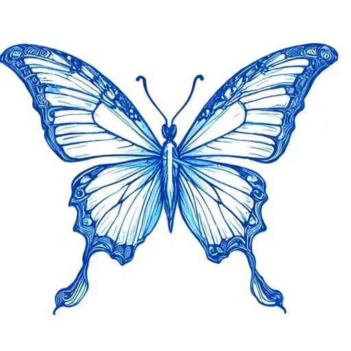 Semicolon Butterfly Lgbt Flag Colours Hidden R In The Blue