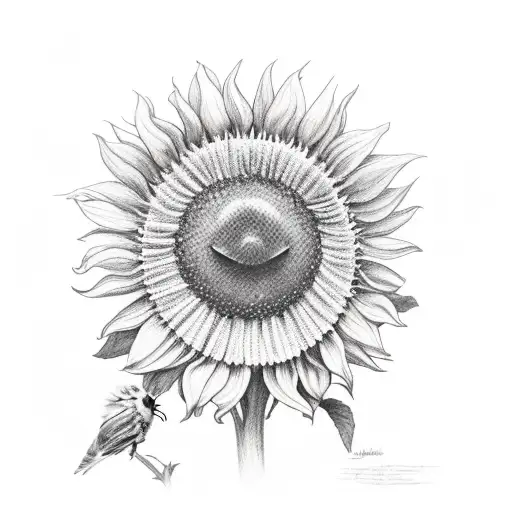 Bumblee On A Sunflower