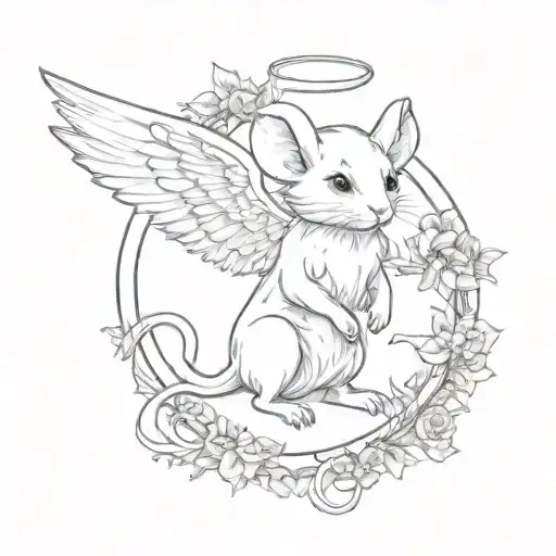 Angel Mice With Wings And A Halo