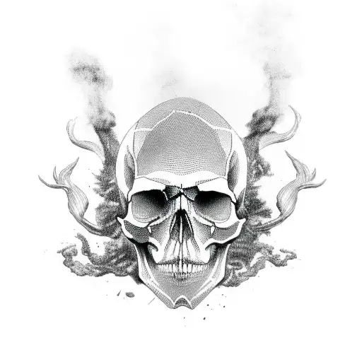 Skull Made With Smoke