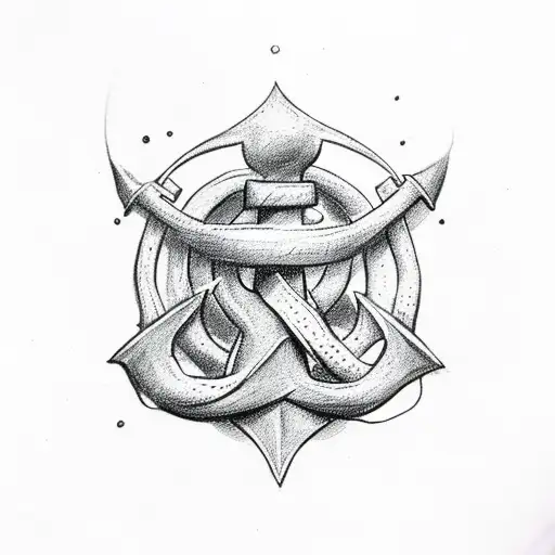 Infinity And Anchor Symbol With S And R