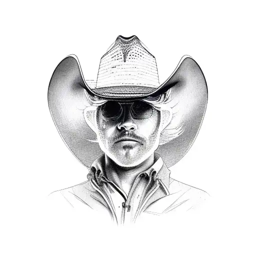 Cowboy Hat And A Walking Cane