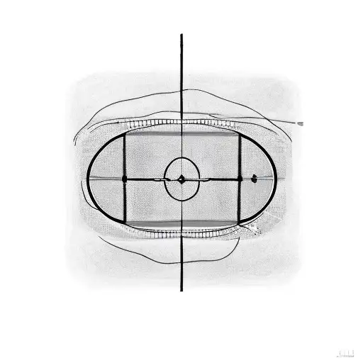 A Tennis Court With An Electrocardiogram Line Running Through It