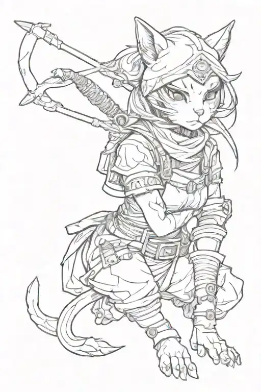 Female Anthro Ninja Cat