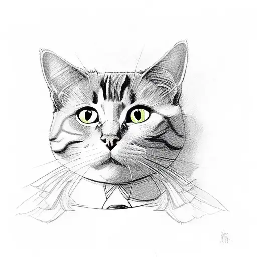 Harry Ootter In A Red Dress With A Cat On His Head