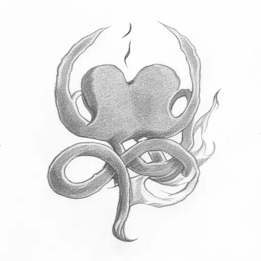 Death With Smoke Floating Around It In The Shape Of A Shamrock