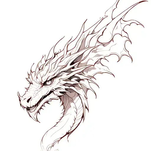 Dragon And Fantasy Themed Tattoo Feminine Leg Piece