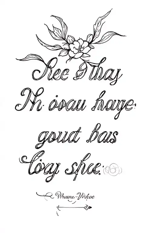 Whanau In Cursive Writing