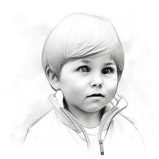 A Sketch-style Portrait Of Your Son Surrounded By His Favorite Animals