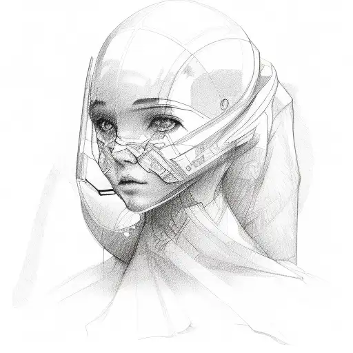 A Sketch-style Portrait Of A Close-knit Group Of Friends