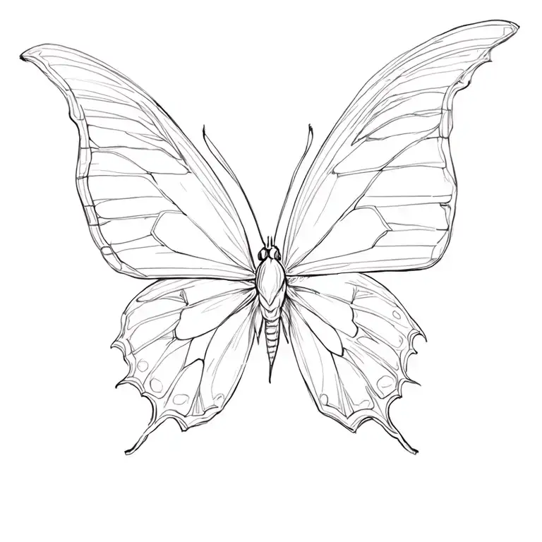 White Butterfly Emerging