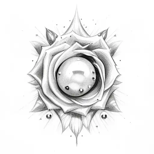 Rose With Stars And Hearts Pearls