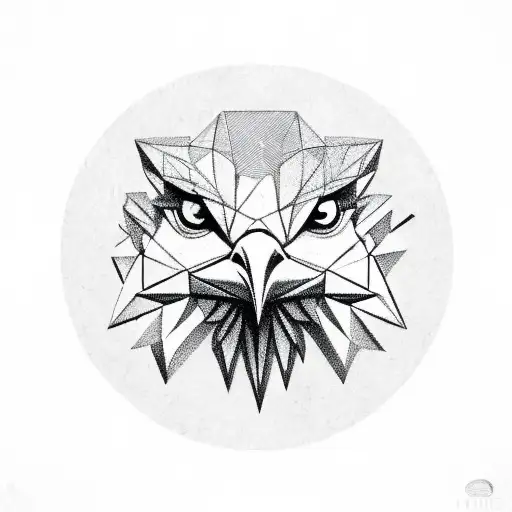 A Geometric Eagle Clutching A Globe