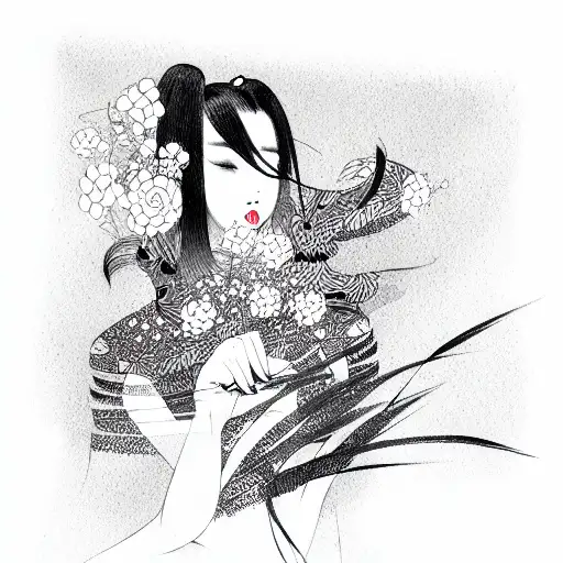 Woman Animal In Japanese Style