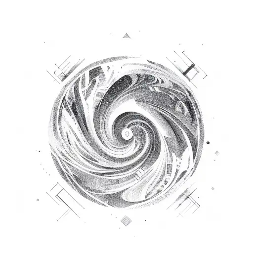 Mountain And Swirls
