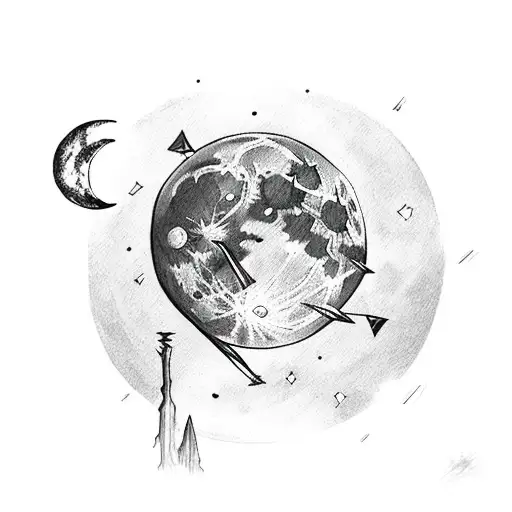 Hunting Arrow With Moon